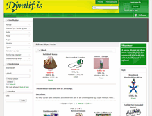 Tablet Screenshot of dyralif.is